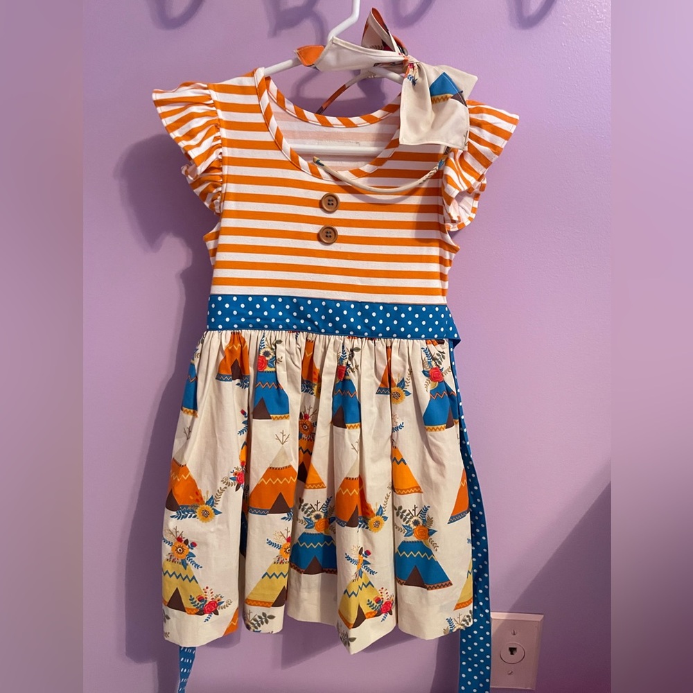 Eleanor Rose Thanksgiving dress & headband